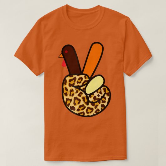 ASL Turkey Hand Peace Sign Thanksgiving Pe. T-shirt (Design voorkant)