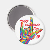 ASL Valentijnsdag Ik hou van je Magneet (Voorkant / Achterkant)