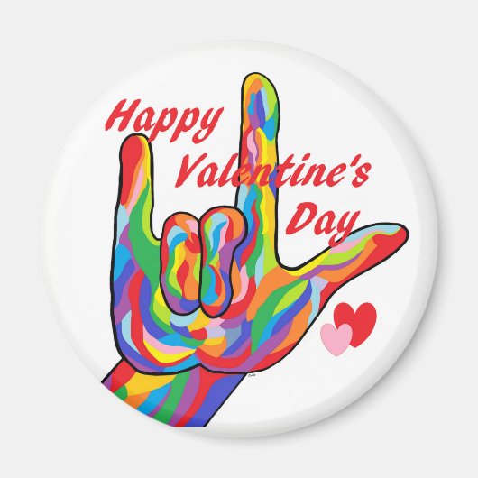 ASL Valentijnsdag Ik hou van je Magneet (Voorkant)