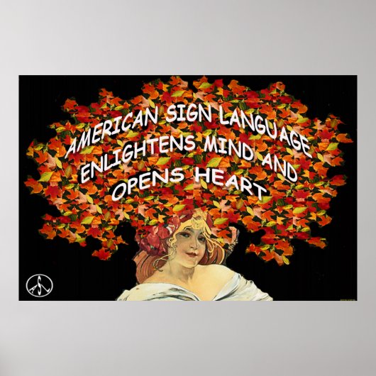 ASL verlicht de Mind en het Hart 36" x 24" Poster (Voorkant)