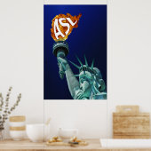 ASL verlicht doven (24 x 36 inch) Poster (Keuken)