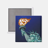 ASL verlicht doven en horende mensen Magneet (Voorkant / Achterkant)