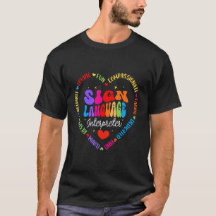 ASL-vertaler leraar school gebarentaal tussenperso T-shirt