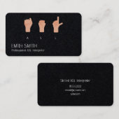 ASL Vertaler Tolk Visitekaartje (Voorkant / Achterkant)