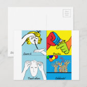 ASL Vier Stappen aan Succes Briefkaart (Voorkant / Achterkant)