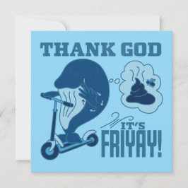 ASL vrijdag ontwerp - Godzijdank is het vrijdag!  Bedankkaart