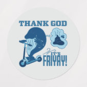 ASL vrijdag ontwerp - Godzijdank is het vrijdag! Labels (Design 2)