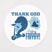 ASL vrijdag ontwerp - Godzijdank is het vrijdag! Labels (Design 1)