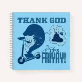 ASL vrijdag ontwerp - Godzijdank is het Vrijdag!  Notitieboek