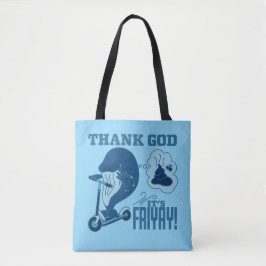 ASL vrijdag ontwerp - Godzijdank is het vrijdag!  Tote Bag