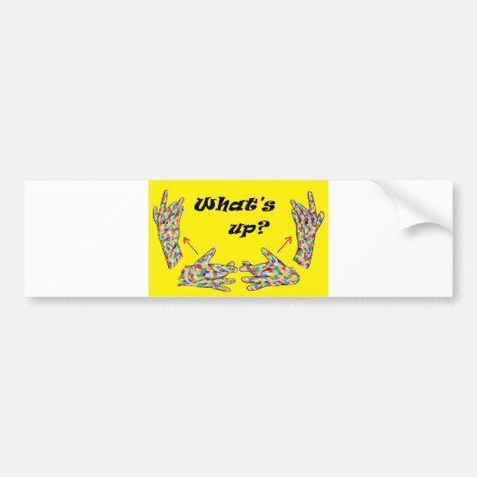 ASL Wat is er? Bumpersticker (Voorkant)