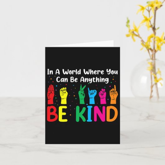 Asl Wees aardig S Vrouwen Mannen  Kaart (Gele Bloem)