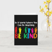 Asl Wees Vriendelijk S Vrouwen Mannen Kaart (Gele Bloem)