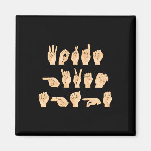 ASL Woorden krijgen vorm Amerikaanse Gebarentaal 1 Magneet