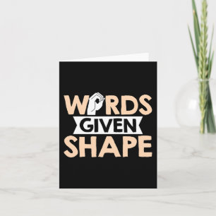 ASL Words gegeven vorm American Sign Language Kaart