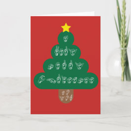 ASL - zeer Vrolijke Kerstmis aan u Wenskaart Feestdagen Kaart
