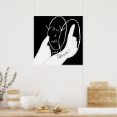 ASL zeg het met uw handen Poster (Keuken)