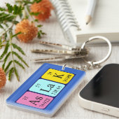 Aslak periodieke lijstnaam - het sleutelwoord sleutelhanger (Voorkant Rechts)