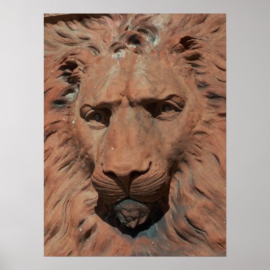 Aslan Lion Carved Stone relief St. Augustine foto Poster (Voorkant)