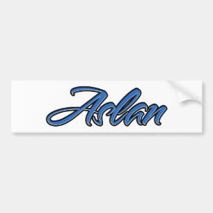 Aslan Name blue Aufkleber Sticker Autoaufkleber