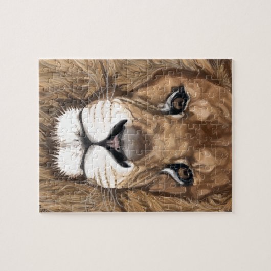 Aslan the Lion Original Pastel Art Legpuzzel (Horizontaal)