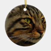 Aslan The Long Hazard Tabby Cat Keramisch Ornament (Voorkant)