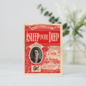 Aslapen in de diepe - Grote Nautische Song Briefkaart (Staand voorkant)