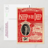 Aslapen in de diepe - Grote Nautische Song Briefkaart (Voorkant / Achterkant)
