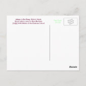 Aslapen in de diepe - Grote Nautische Song Briefkaart (Achterkant)