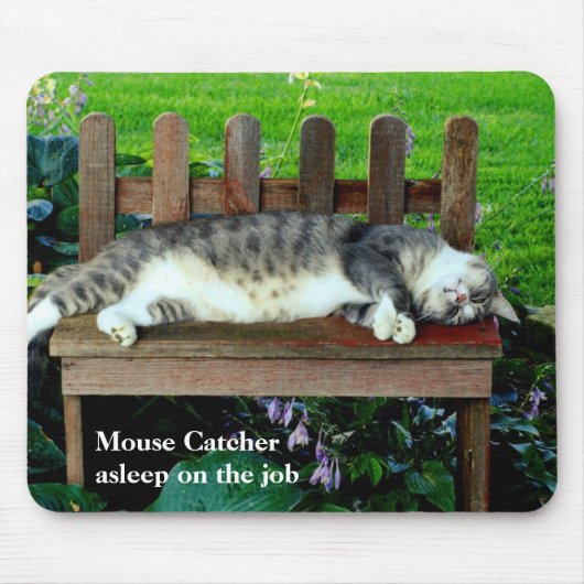 Aslapen op de baan muismat (Voorkant)