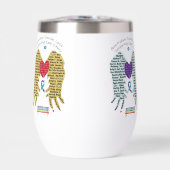 ASLSEO - Waterfles 2 design Goud en Blauw (Voorkant)