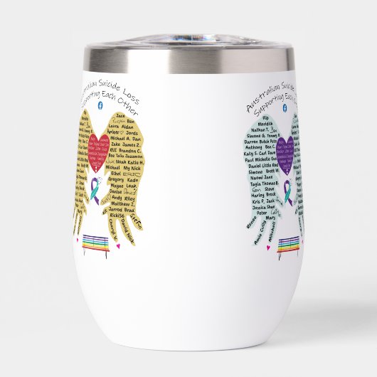 ASLSEO - Waterfles 2 design Goud en Blauw (Voorkant)