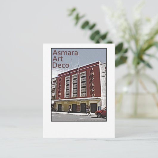 Asmara Art Deco - Cinema Impero Briefkaart (Staand voorkant)