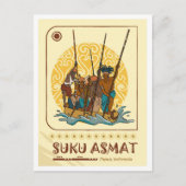 Asmat Papoea Indonesië Reizen Briefkaart (Voorkant)