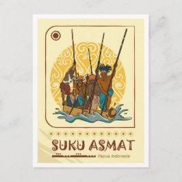 Asmat Papoea Indonesië Reizen Briefkaart