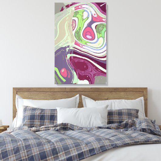 Asmeamon - een Abstracte Art Print (Insitu (Slaapkamer))