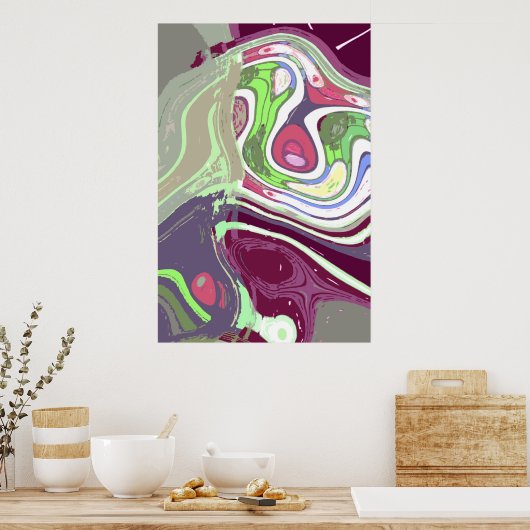 Asmeamon - een Abstracte Art Print (Keuken)
