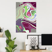 Asmeamon - een Abstracte Art Print (Thuiskantoor)