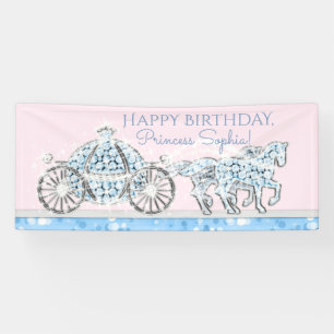 Asmeermotief Cinderella Verjaardagsfeest Banner