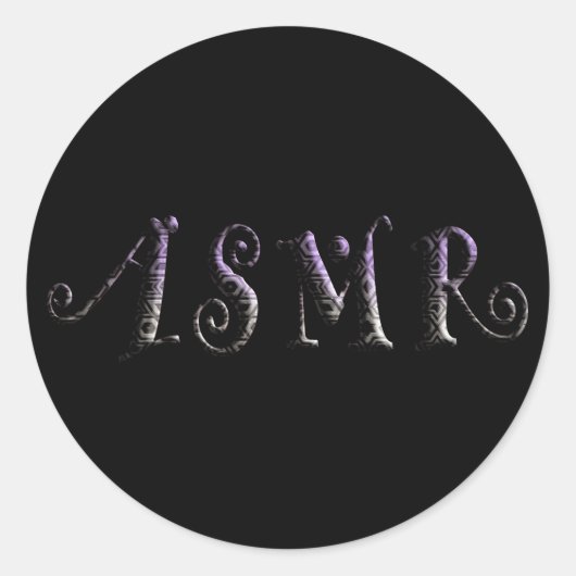 ASMR 3D-tekst Ronde Sticker (Voorkant)