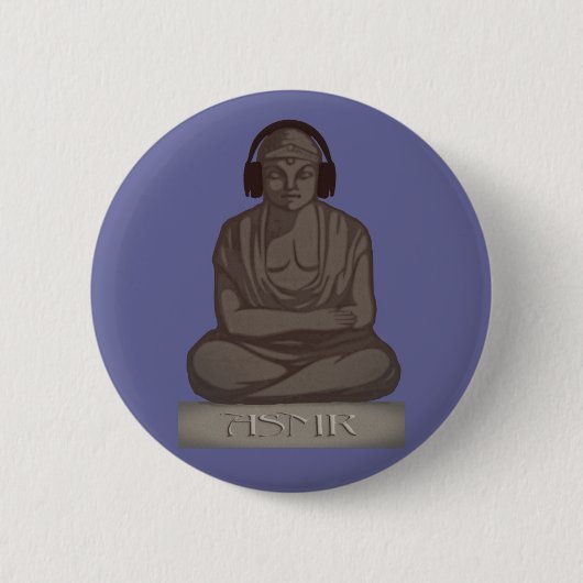 ASMR Buddha Ronde Button 5,7 Cm (Voorkant)