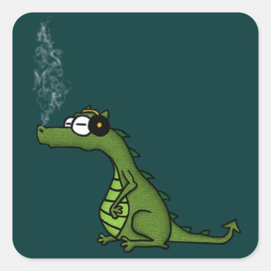 ASMR Dragon Vierkante Sticker (Voorkant)