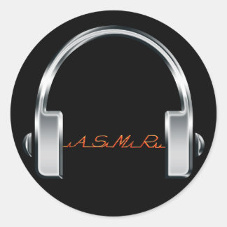 ASMR-hoofdtelefoon Ronde Sticker