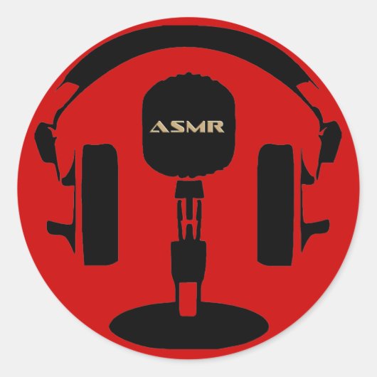 ASMR LOGO RONDE STICKER (Voorkant)