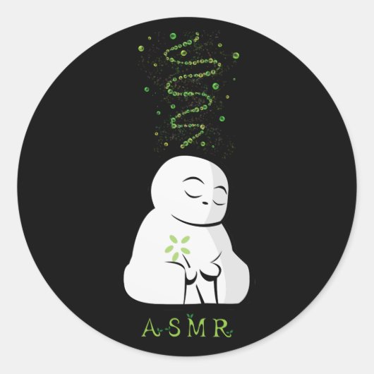ASMR Tingles Ronde Sticker (Voorkant)
