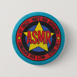 ASMR. Wat is uw Superpower-depressieve Logo Ronde Button 5,7 Cm