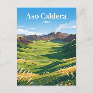 Aso Caldera Japan Briefkaart