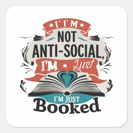 asociaal geboekte Sticker (Voorkant)