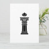 Asoka Pilaar Symbool Kunst - Oude Geschiedenis Erf Menu (Staand voorkant)