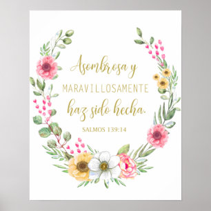 Asombrosa y maravillosamente Salmos 139 Póster Poster